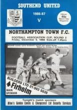 Southend United v Northampton Town 05-Dec-1986