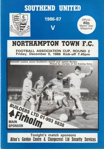 Southend United v Northampton Town 05-Dec-1986