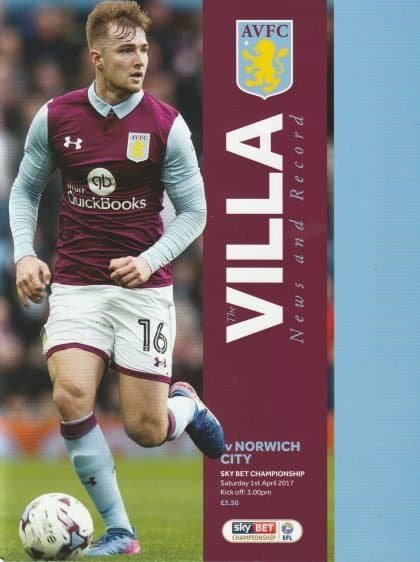 Aston Villa v Norwich City 01-Apr-2017