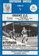 Southend United v Leyton Orient  27-Mar-1987