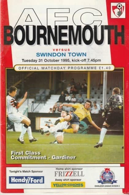 AFC Bournemouth v Swindon Town   31-Oct-1995