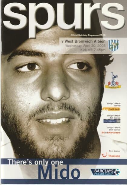 Tottenham Hotspur v West Bromwich Albion 20-Apr-2005