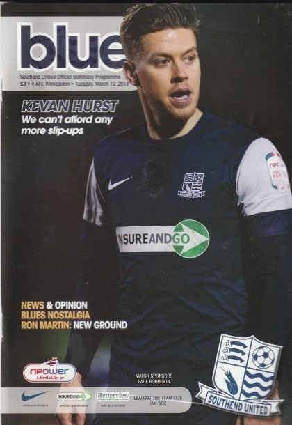 Southend United v AFC Wimbledon  12-Mar-2013
