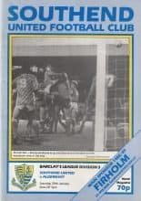 Southend United v Aldershot 28-Jan-1989