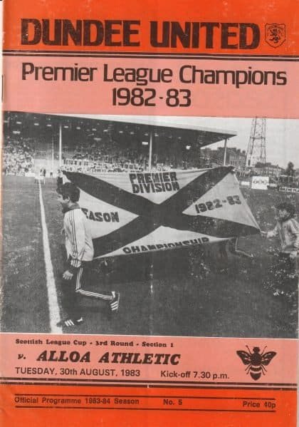 Dundee United v Alloa Athletic  30-Aug-1983