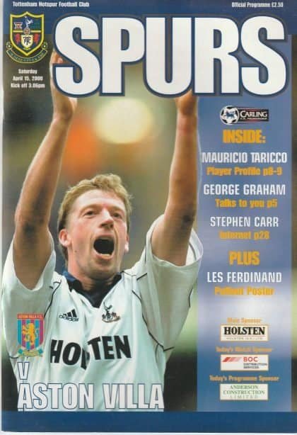 Tottenham Hotspur v Aston Villa 15-Apr-2000