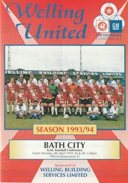 Welling United v Bath City  04-Apr-1994