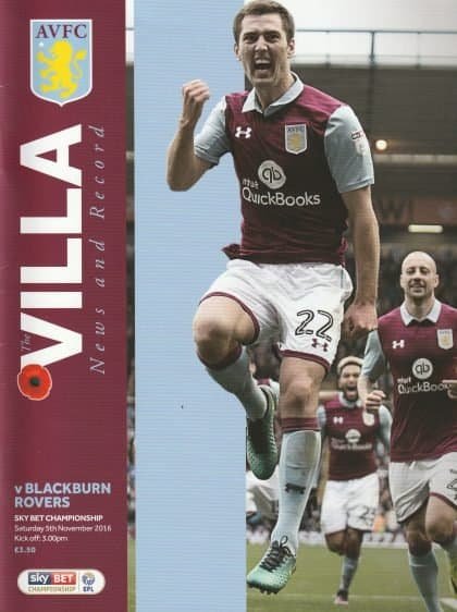 Aston Villa v Blackburn Rovers 05-Nov-2016