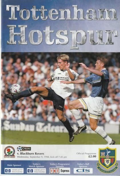 Tottenham Hotspur v Blackburn Rovers 09-Sep-1998