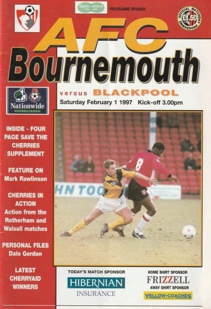 AFC Bournemouth v Blackpool  01-Feb-1997