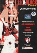 AFC Bournemouth v Blackpool  01-Sep-1998