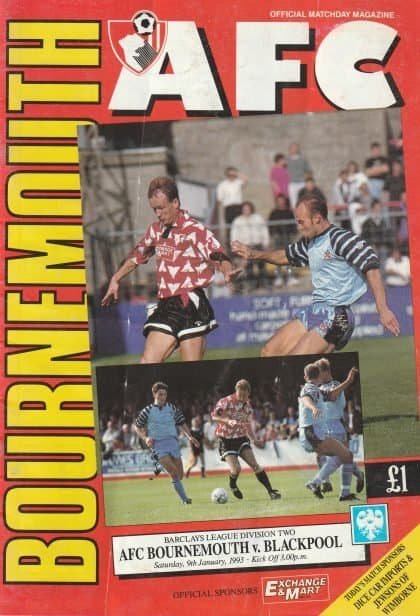 AFC Bournemouth v Blackpool   09-Jan-1993