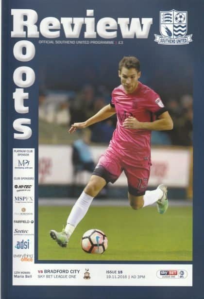 Southend United v Bradford City  02-Nov-2016