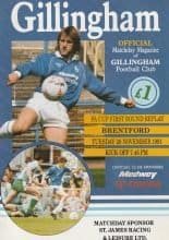 Gillingham v Brentford 26-Nov-1991