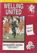 Welling United v Bromsgrove Rovers  17-Aug-1996