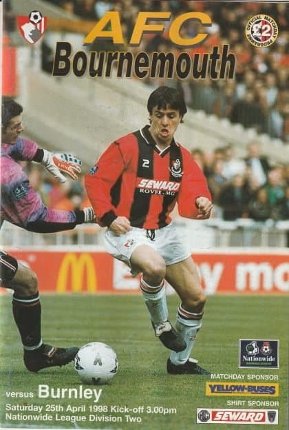AFC Bournemouth v Burnley  25-Apr-1998