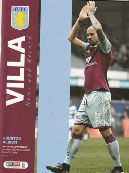 Aston Villa v Burton Albion 26-Dec-2016
