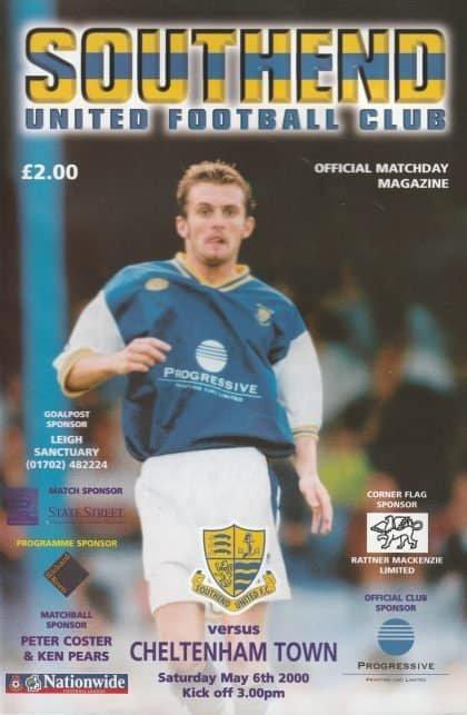 Southend United v Cheltenham Town  06-May-2000