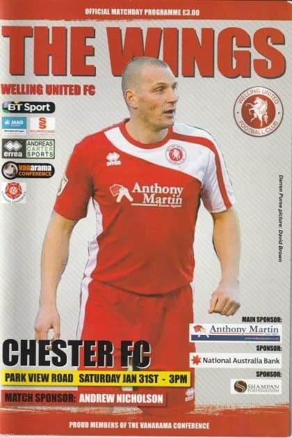 Welling United v Chester FC 31-Jan-2015