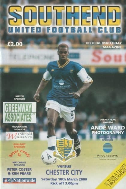 Southend United v Chester City  18-Mar-2000