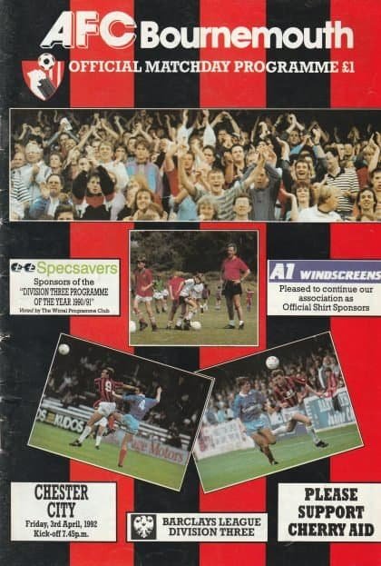 AFC Bournemouth v Chester City 03-Apr-1992