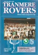 Tranmere Rovers v Chester City  06-Oct-1990