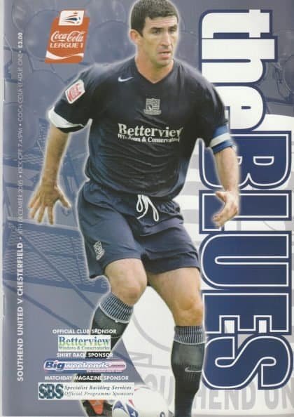 Southend United v Chesterfield  06-Dec-2005