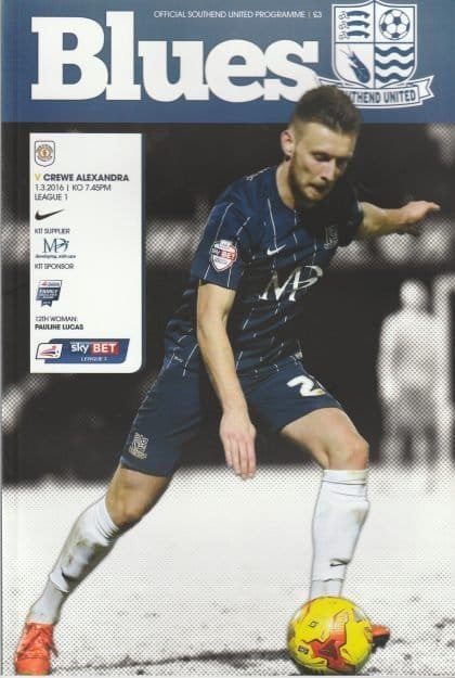 Southend United v Crewe Alexandra   01-Mar-2016