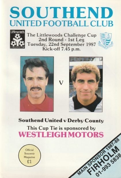 Southend United v Derby County 22-Sep-1987