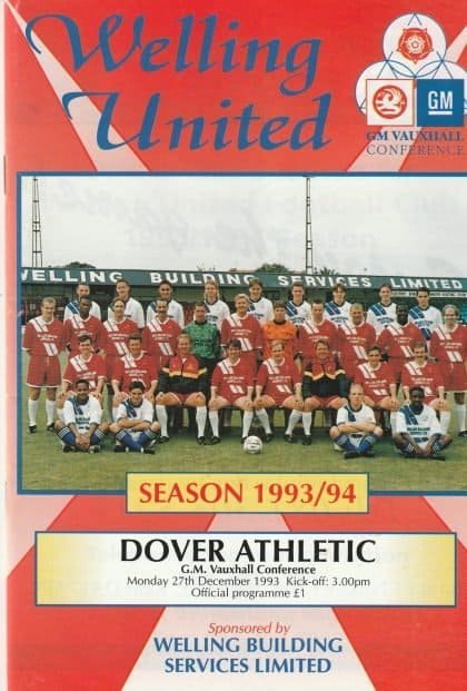 Welling United v Dover Athletic  27-Dec-1993