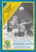 Southend United v Hereford United 20-Mar-1990