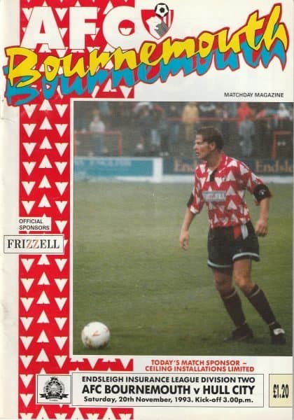 AFC Bournemouth v Hull City 20-Nov-1993