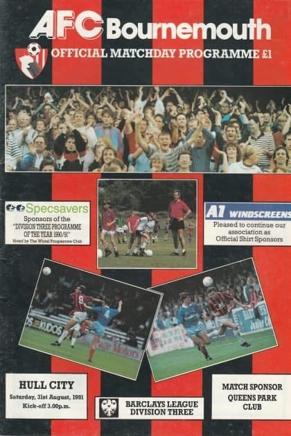AFC Bournemouth v Hull City 31-Aug-1991
