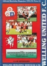 Welling United v Kidderminster Harriers  25-Apr-1995