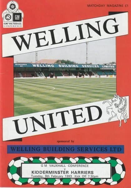 Welling United v Kidderminster Harriers  09-Feb-1993