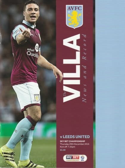 Aston Villa v Leeds United 29-Dec-2016