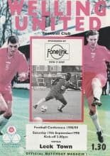 Welling United v Leek Town 19-Sep-1998
