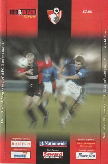 AFC Bournemouth v Macclesfield Town 18-Jan-2003