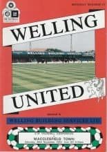 Welling United v Macclesfield Town  28-Nov-1992