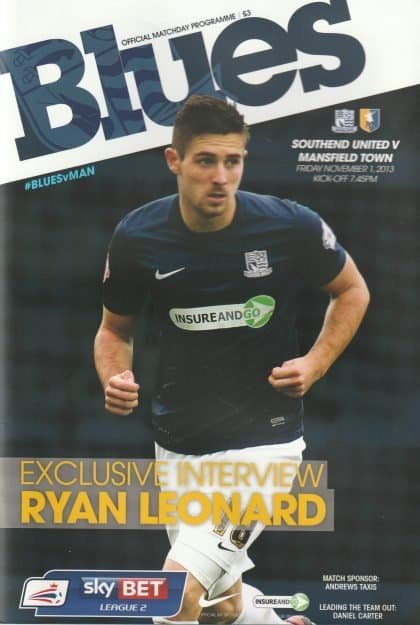 Southend United v Mansfield Town  01-Nov-2013