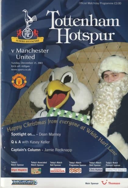 Tottenham Hotspur v Manchester United 21-Dec-2003