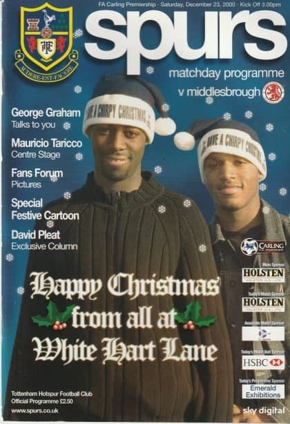 Tottenham Hotspur v Middlesbrough 23-Dec-2000