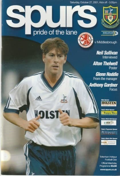 Tottenham Hotspur v Middlesbrough 27-Oct-2001