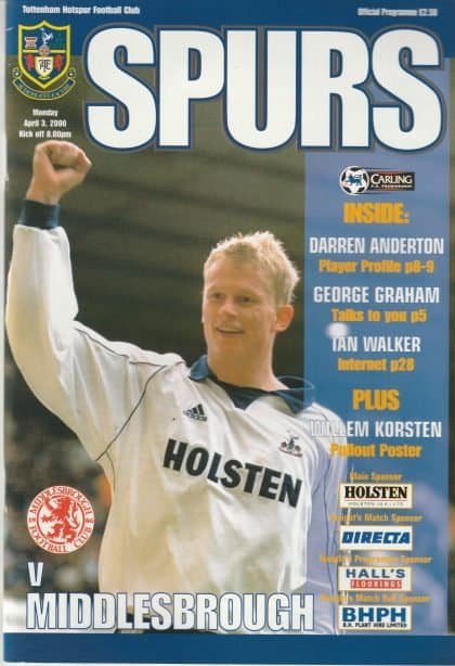 Tottenham Hotspur v Middlesbrough 03-Apr-2000