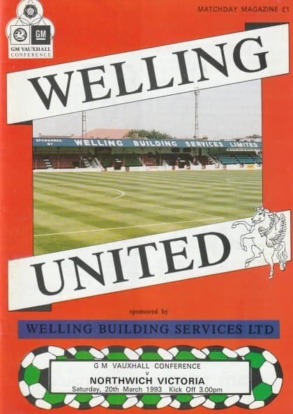 Welling United v Northwich Victoria  20-Mar-1993