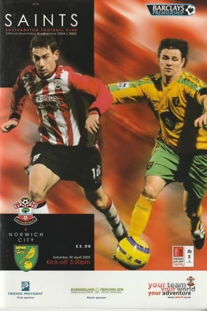 Southampton v Norwich City 30-Apr-2005