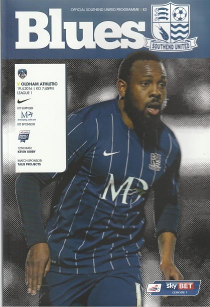 Southend United v Oldham Athletic  19-Apr-2016