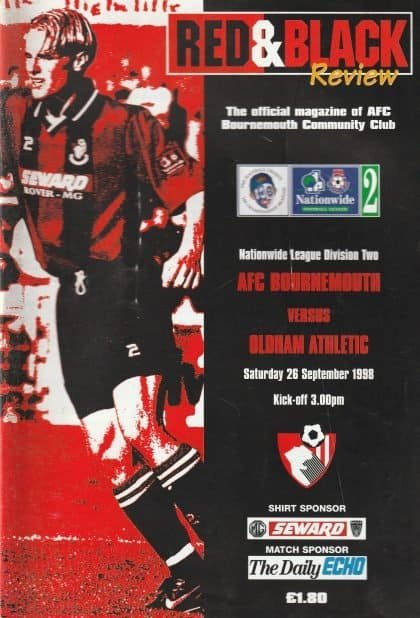 AFC Bournemouth v Oldham Athletic 26-Sep-1998