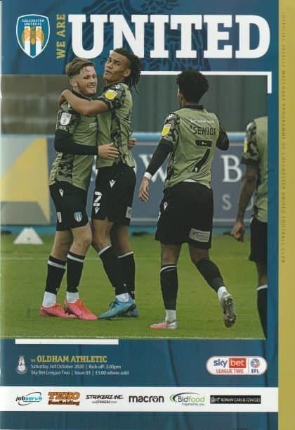 Colchester United v Oldham Athletic  03-Oct-2020