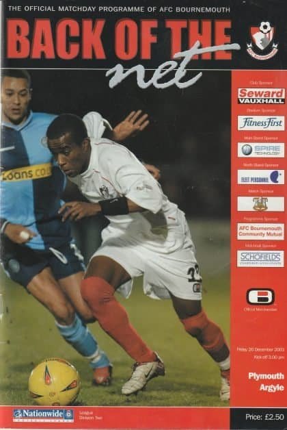 AFC Bournemouth v Plymouth Argyle  26-Dec-2003